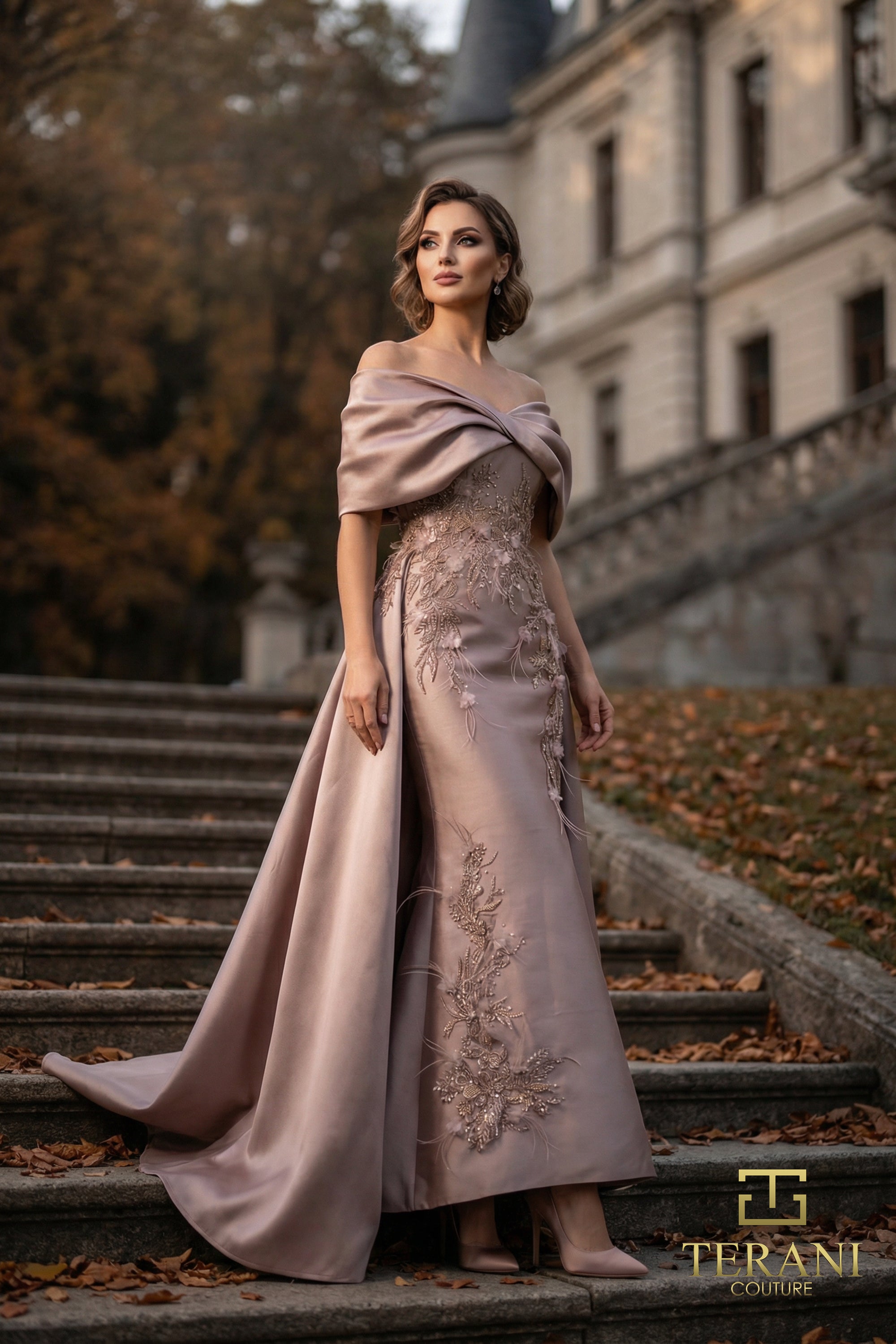 Terani Couture 262M7271 - Long Mikado Trumpet/A-line Dress
