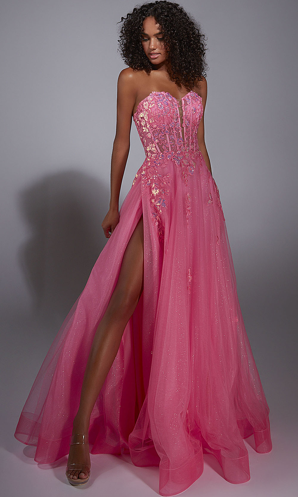 Aerie Couture 298 - Long Glitter Tulle/Pockets A-line Dress