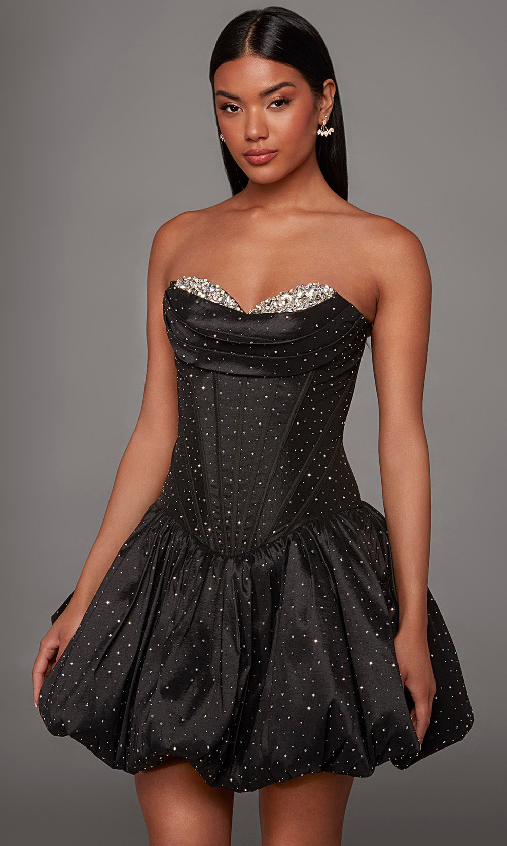 studded party dress Nasty Gal Women's Studded One Shoulder Faux Leather Mini Dress in Black