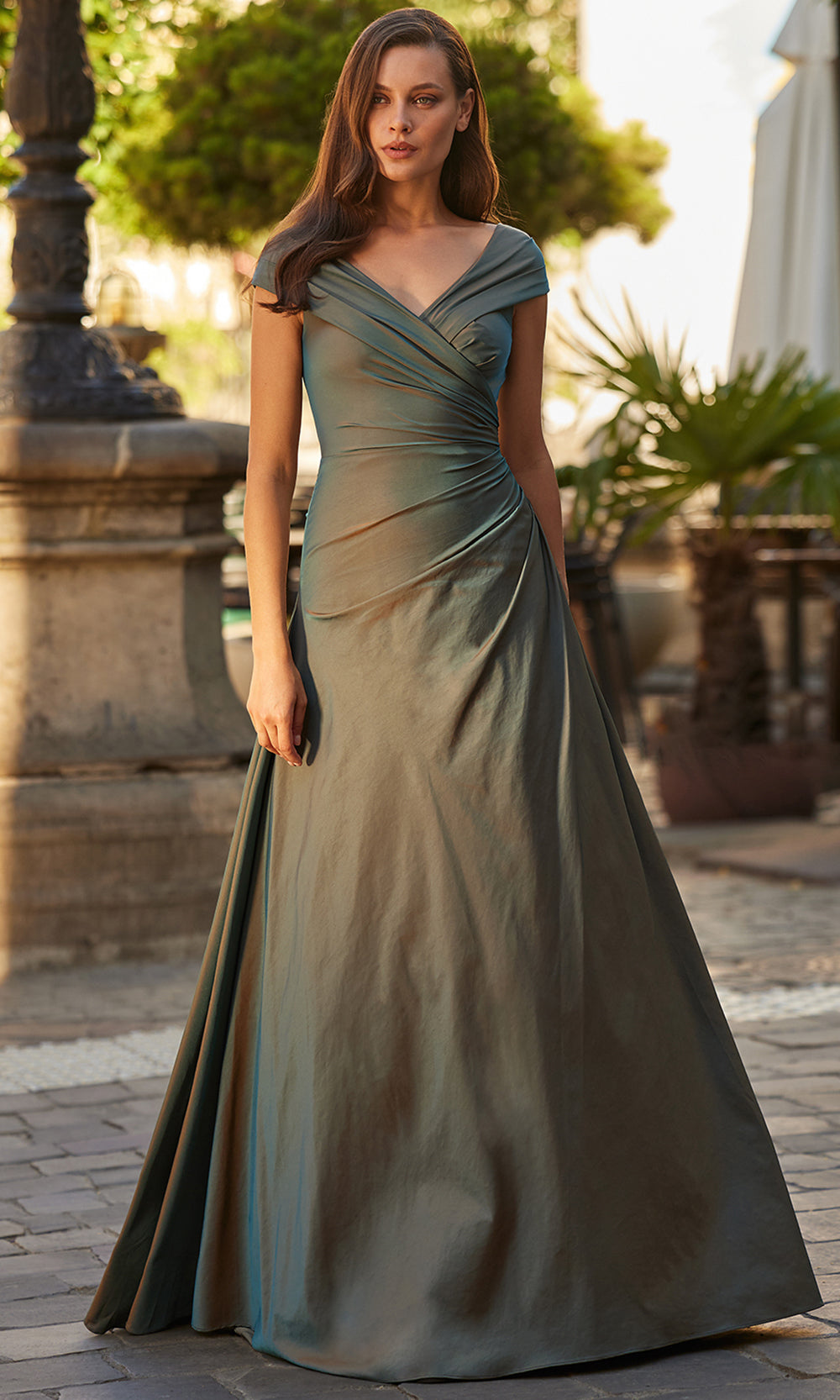 La Femme 33446 - Long Mikado A-Line Dress