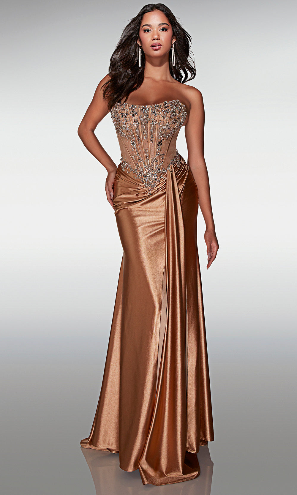 Aerie Couture 425 - Long Stretch Satin Sheath Dress
