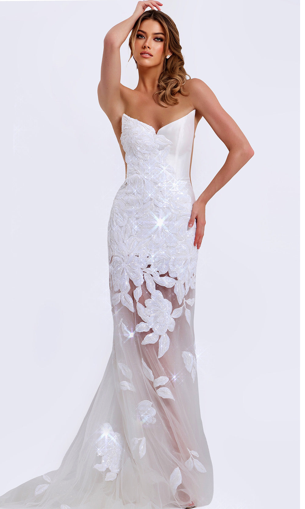lace illusion sheath dress Long Sleeve Illusion Lace Back Sheath Wedding Dress with Appliques