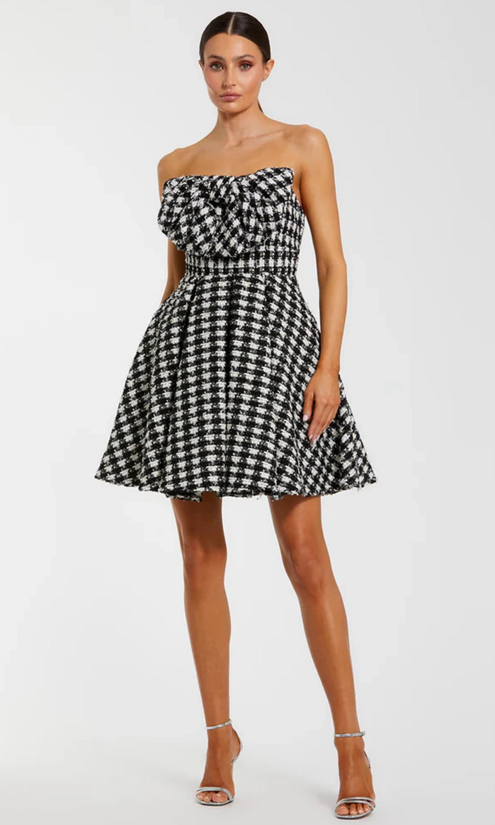 Mac Duggal Women's Boucle Strapless Mini Dress With Bow