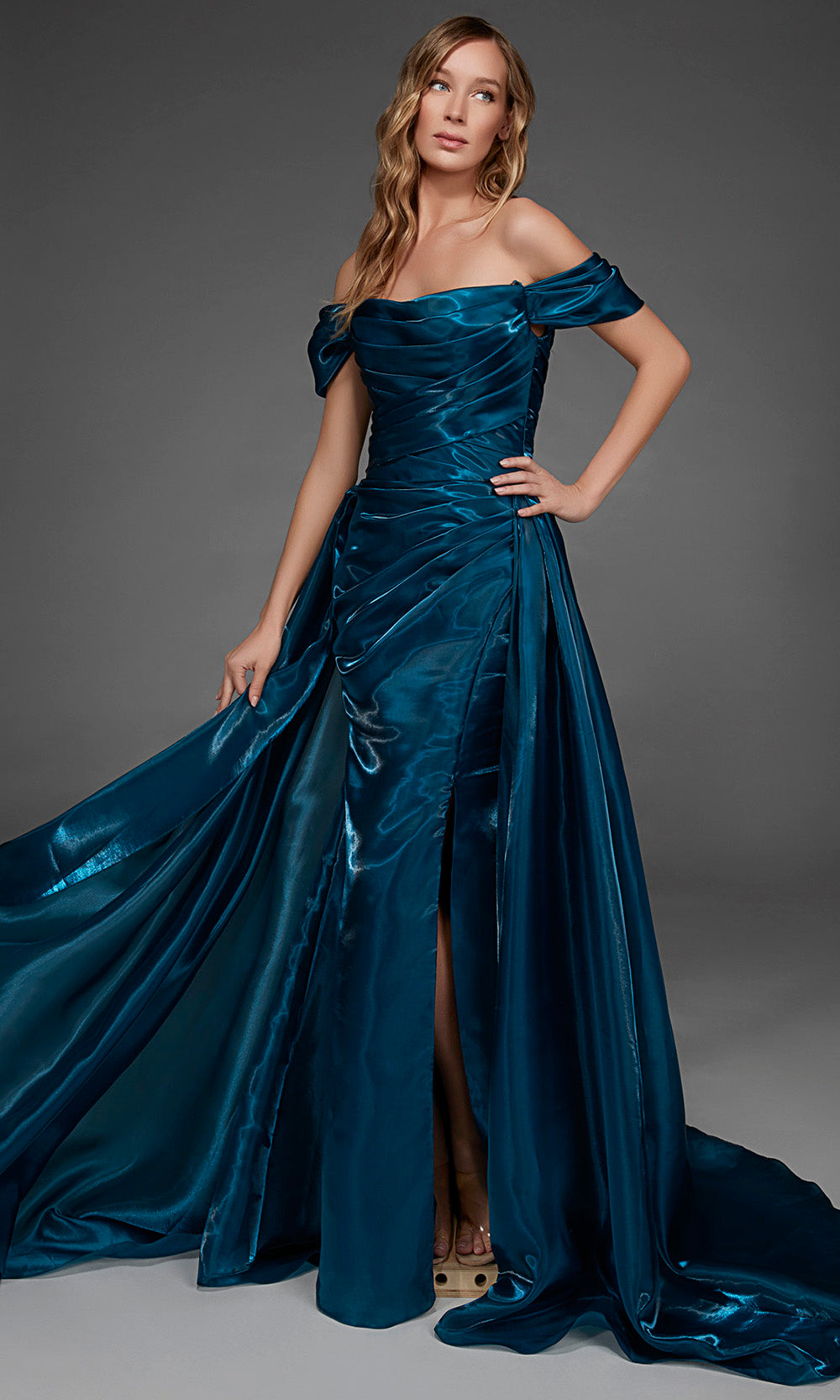 liquid organza dress Midnight Iridescent Liquid Organza Asymmetric Bubble Mini Dress