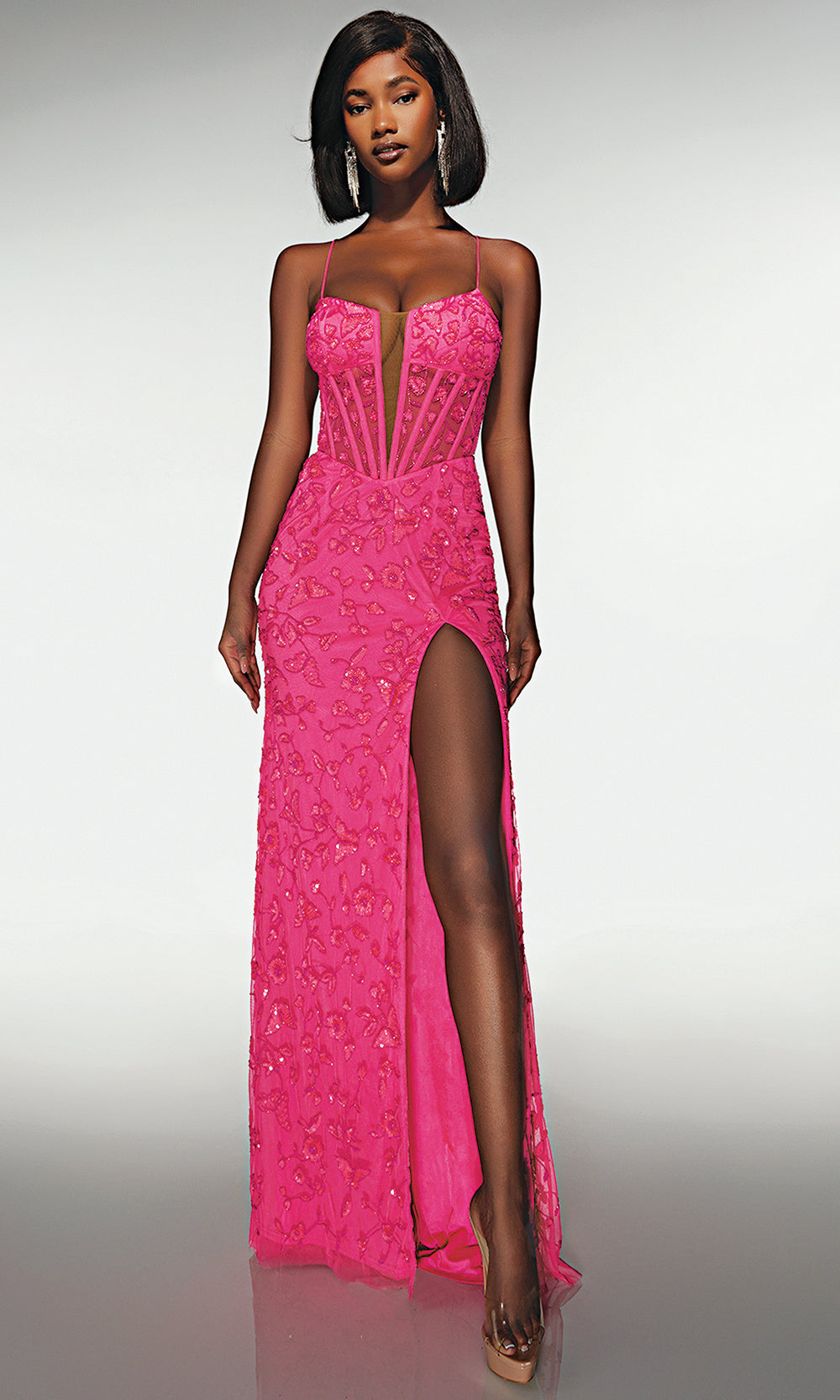 Alyce Paris 62139 - Long Hand Beaded Sheath Dress