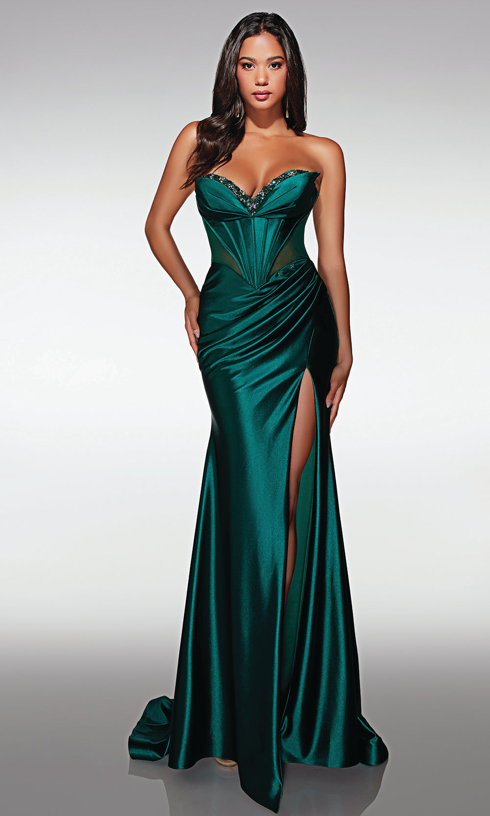 Alyce Paris 62156 - Long Stretch Satin Trumpet Dress