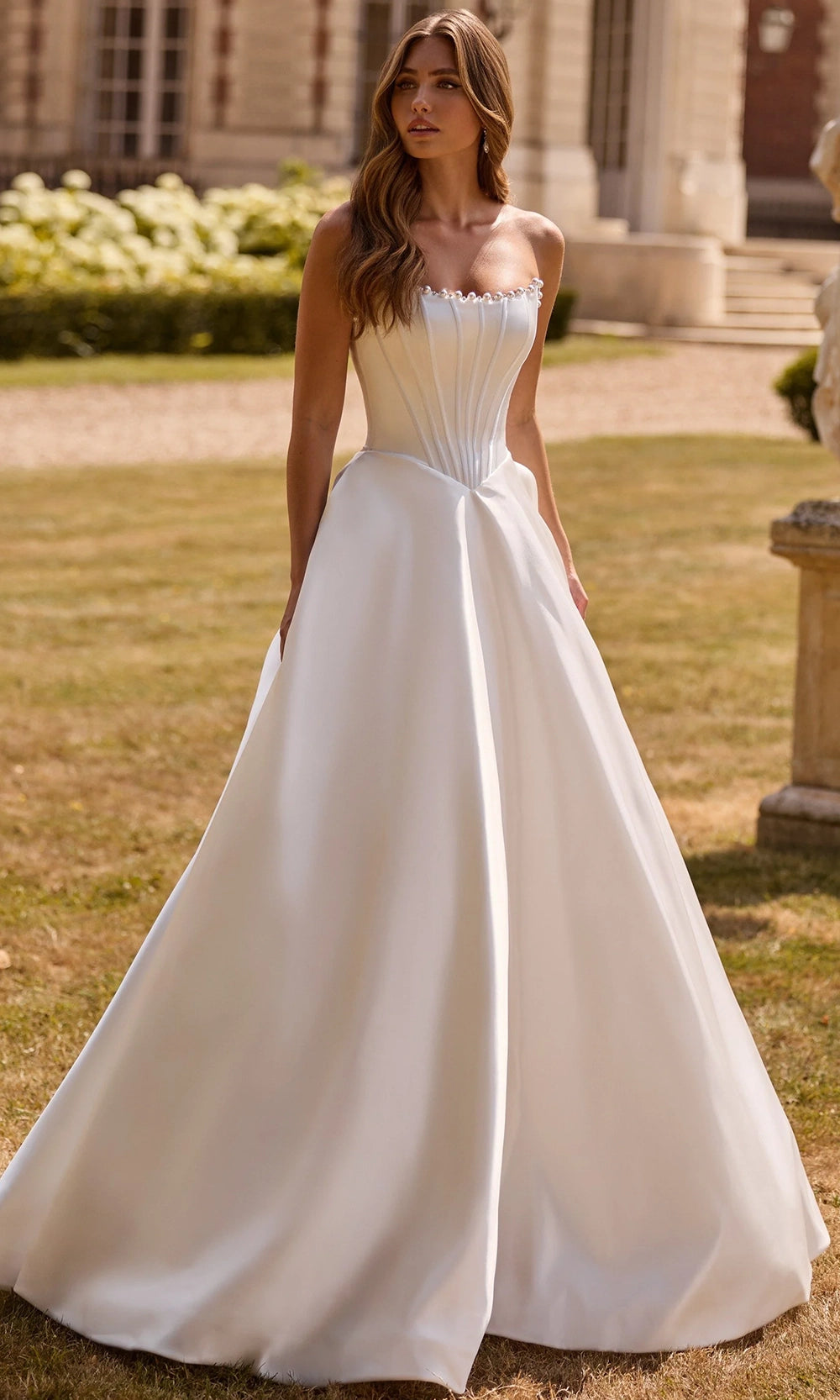 structured satin dress Structured Satin Dress with Cinched Waist Mint / FR 40