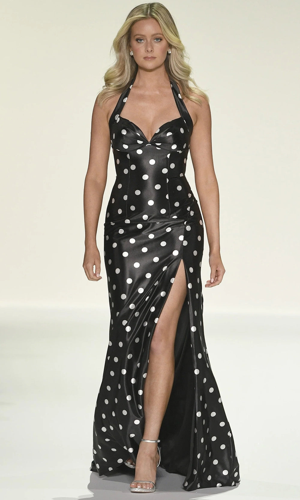 polka dot fitted dress Edith Midi Dress