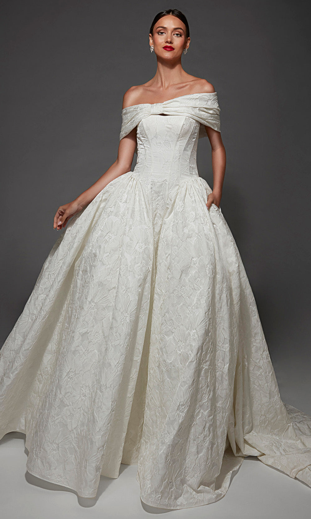 Alyce Paris 7174 - Long Jacquard Ballgown Dress