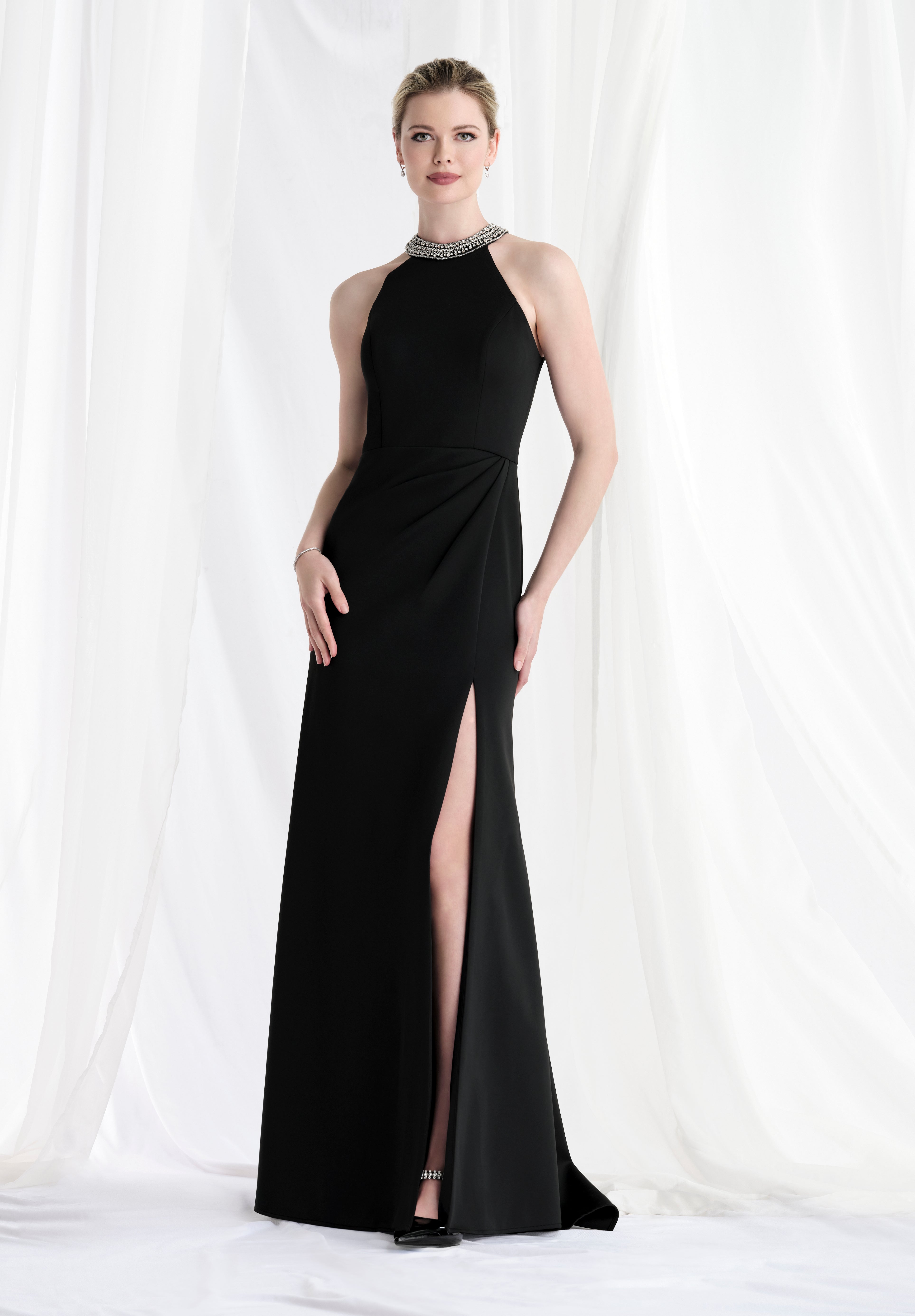 black beaded collar dress French-style Black Beaded Collar Dress OSH0224 Young Social Club