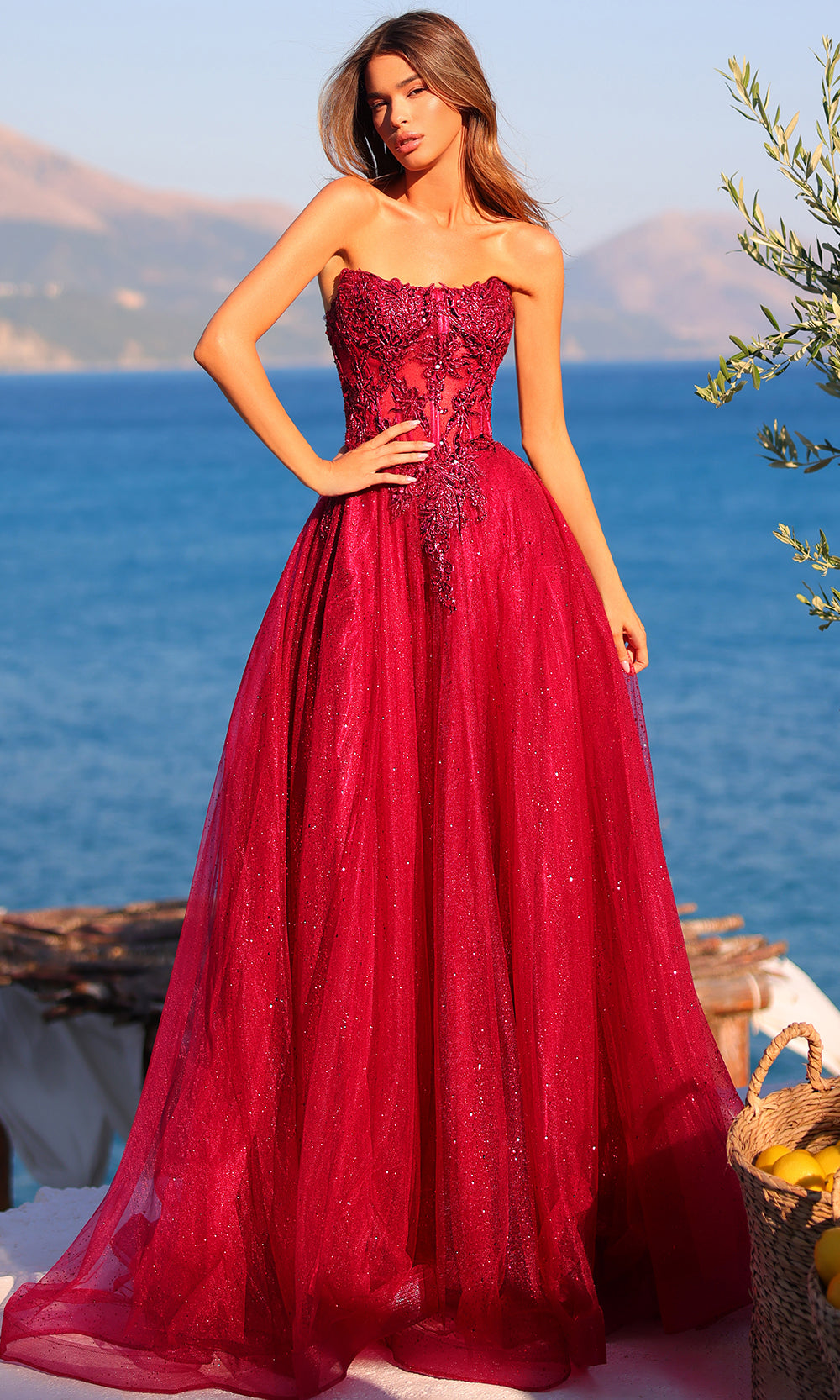 beaded dress appliques Nox Anabel JE1023L Long Beaded Applique Wedding Dress