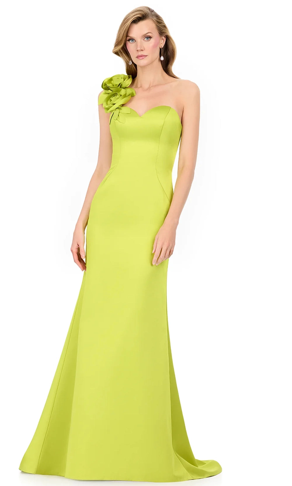 Ashley Lauren E12158 - Long Satin Sheath Dress