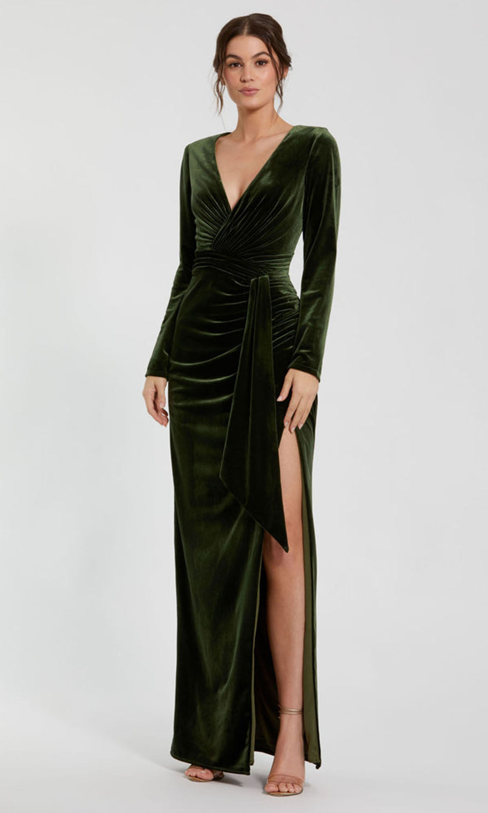 Ieena Duggal 56143 - Long Velvet Column Dress