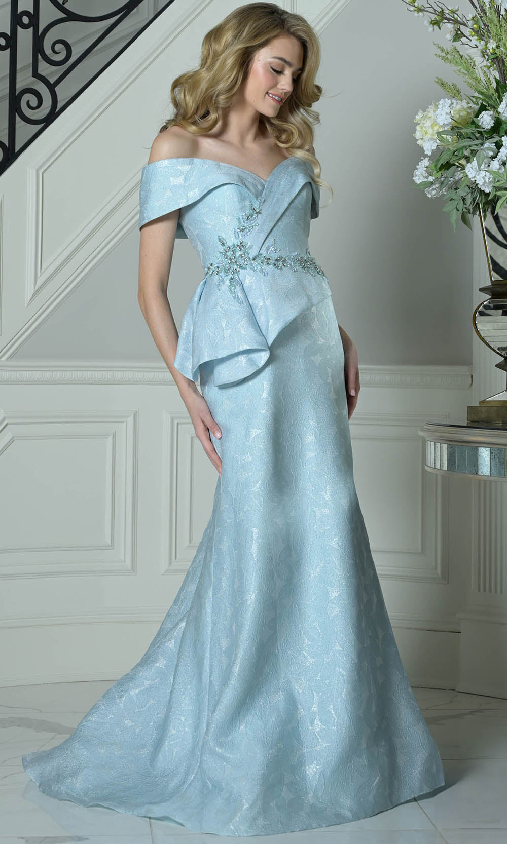 Marsoni by Colors MV1397 - Long Jacquard Mermaid Dress