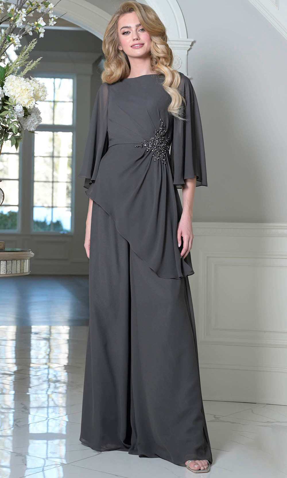 Marsoni by Colors MV1411 - Long Chiffon Pantsuit