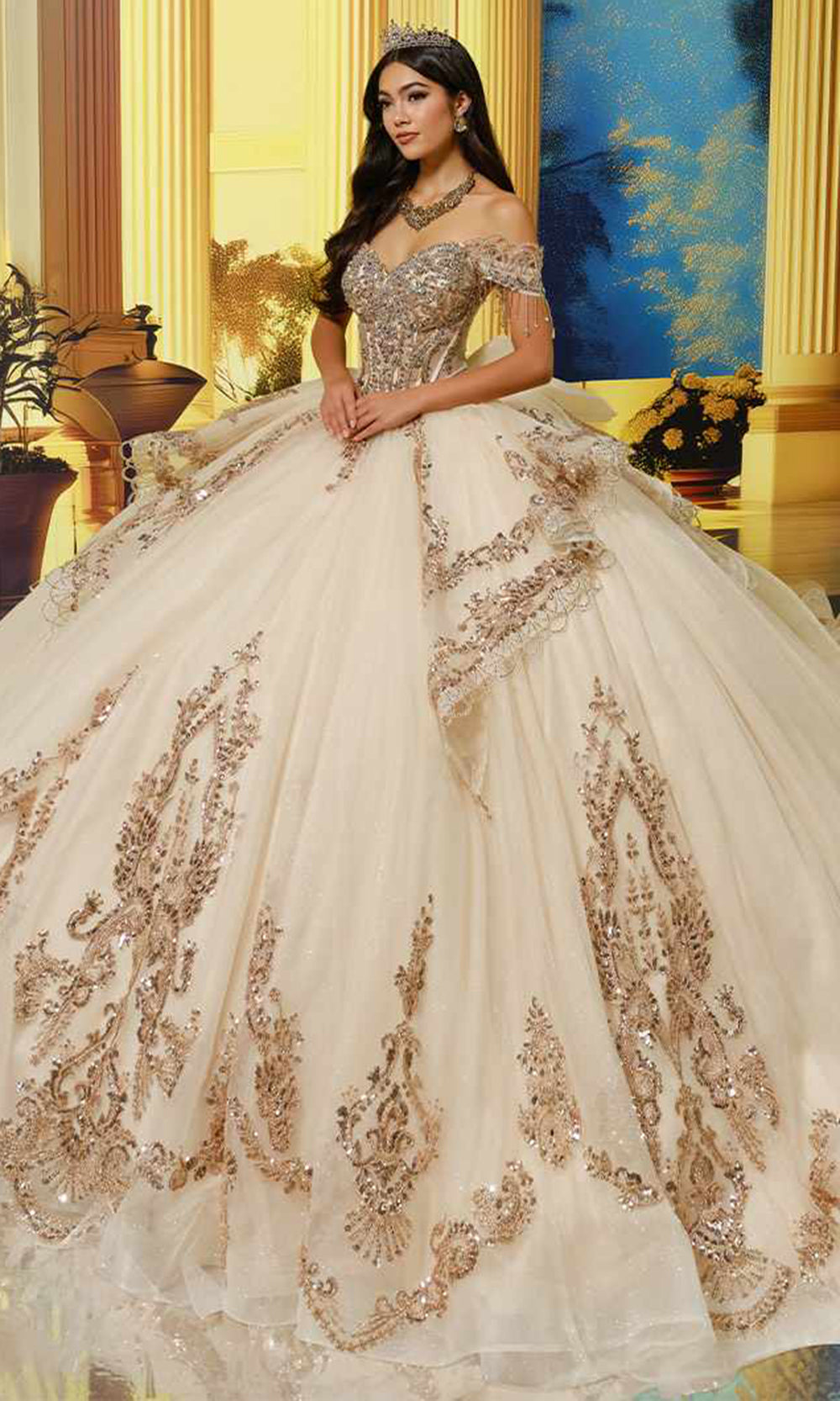 ariana formal sequin sweetheart dress Sweetheart Glitter Tulle Ball Gown w/ 3D Butterflies