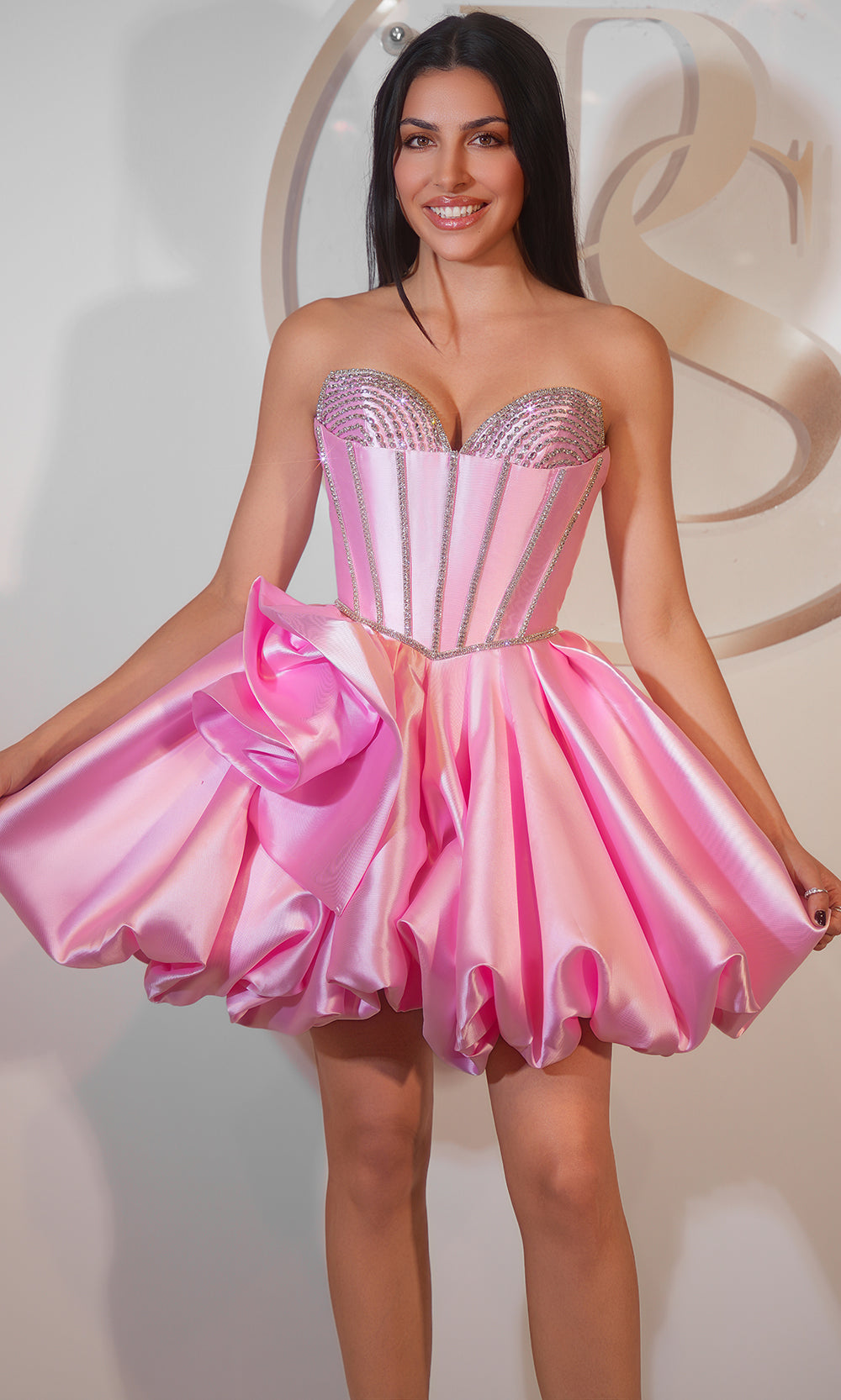 Portia and Scarlett PS25797 Short A-line Dress Beaded Bodice