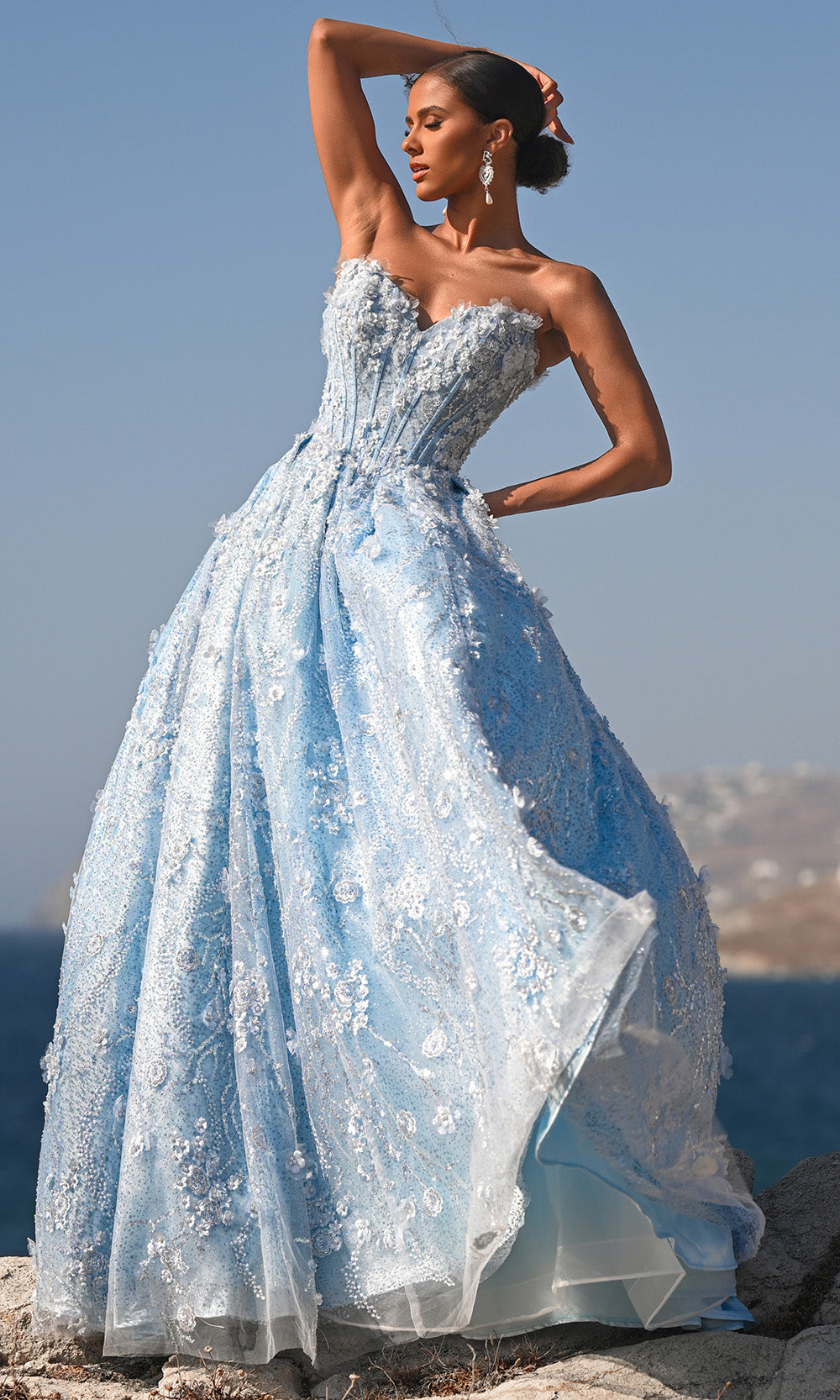 Shimmering Allure: Portia and Scarlett's Embellished Strapless Dress