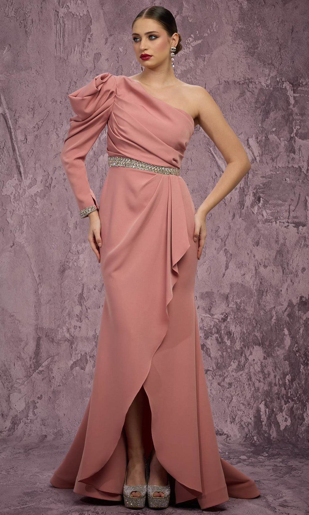 pink one shoulder puff sleeve dress Showpo - Sula Mini Dress