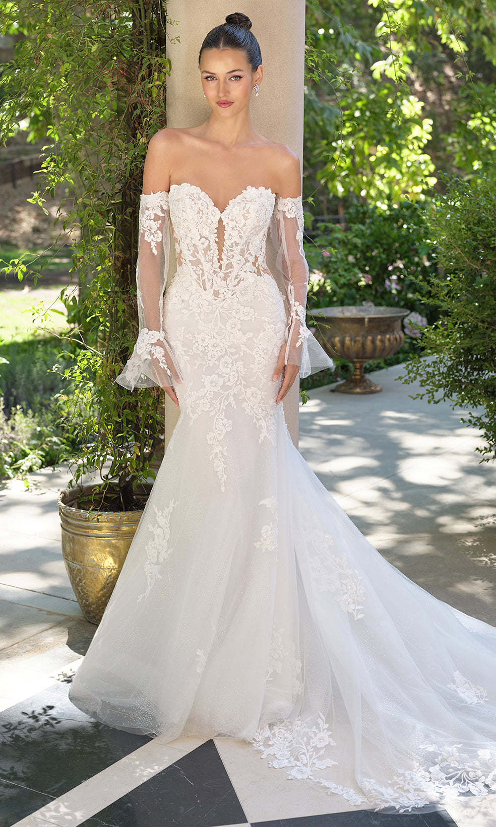 WL065 Hera Lace Mermaid Gown - Andrea & Leo | Lady Black Tie Off White / 18 WL065 Hera Lace Mermaid Gown - Andrea & Leo | Lady Black Tie Off White / 18