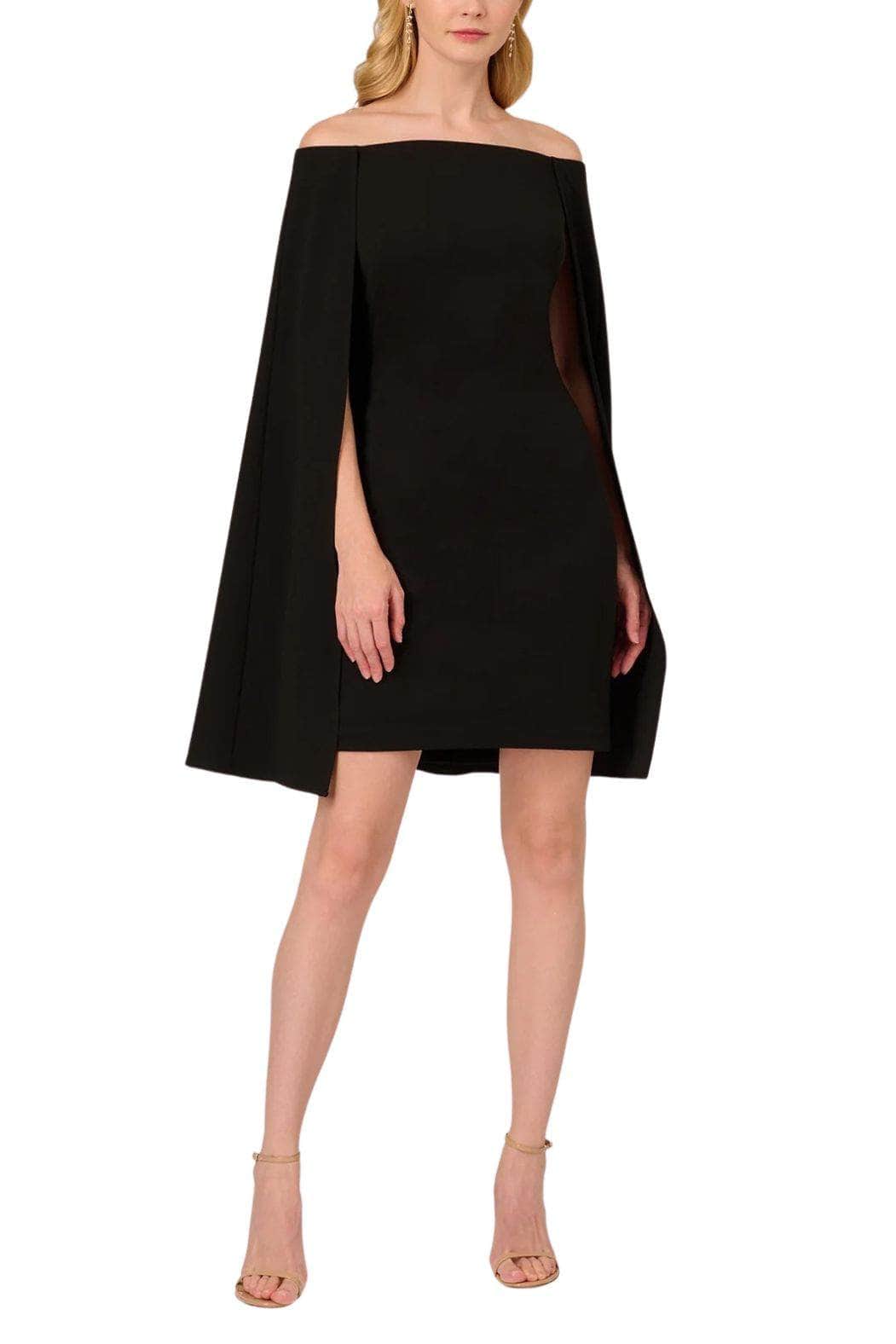 Adrianna Papell AP1D104995 - Off Shoulder Cape Dress Couture Candy Adrianna Papell AP1D104995 - Off Shoulder Cape Dress Couture Candy