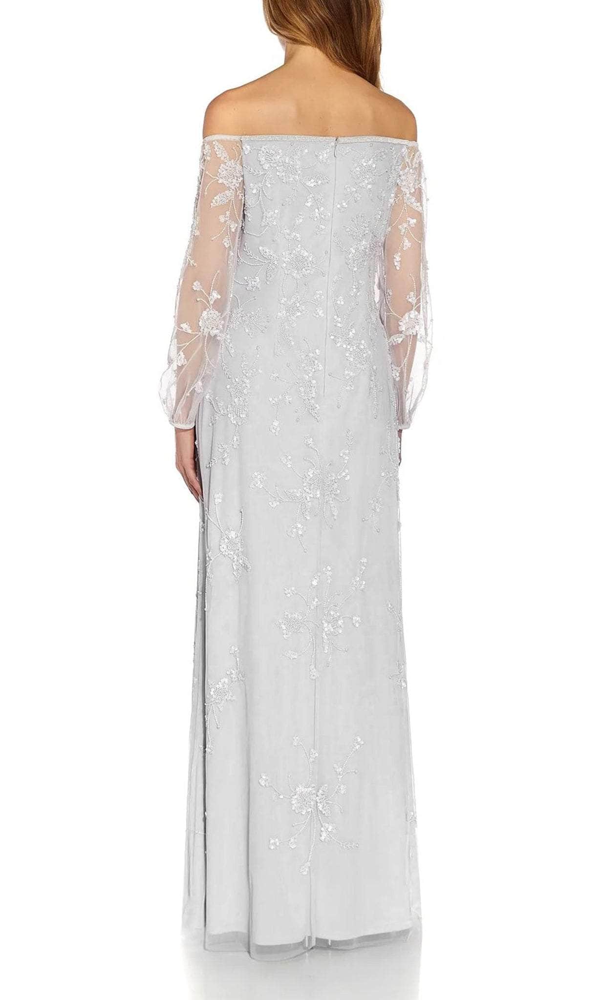 Adrianna Papell AP1E209636 - Off-Shoulder Long Sleeve Evening Dress Adrianna Papell AP1E209636 - Off-Shoulder Long Sleeve Evening Dress