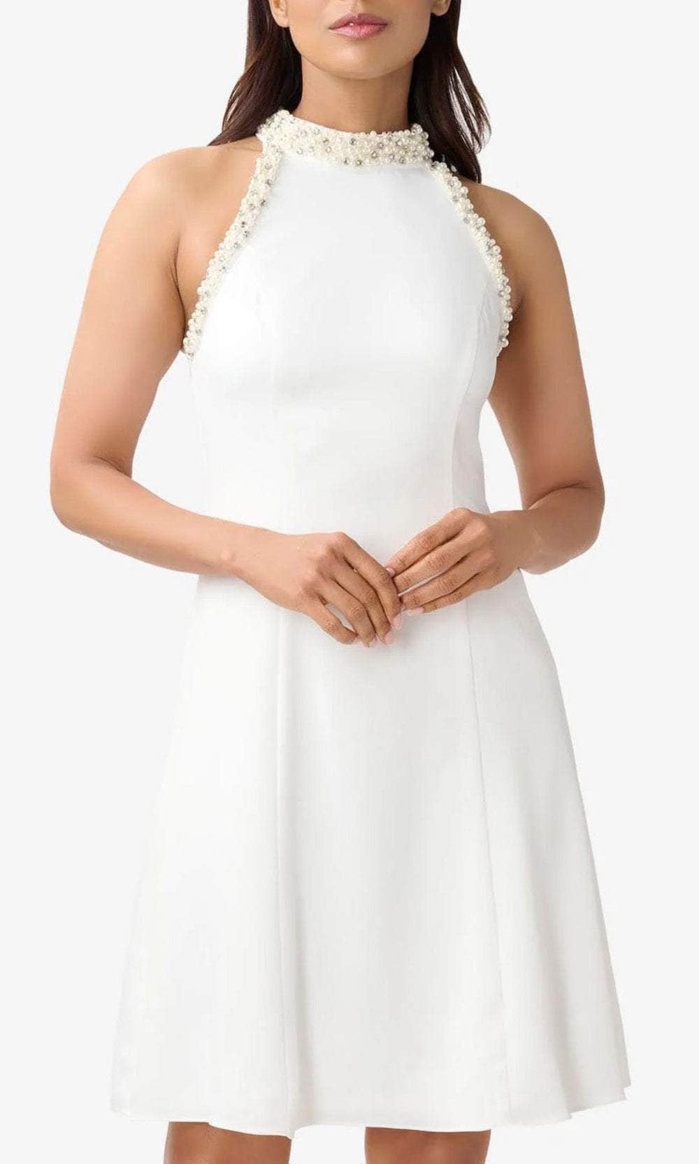 Adrianna Papell AP1E210214 - Beaded Halter Neck Dress Couture Candy Adrianna Papell AP1E210214 - Beaded Halter Neck Dress Couture Candy