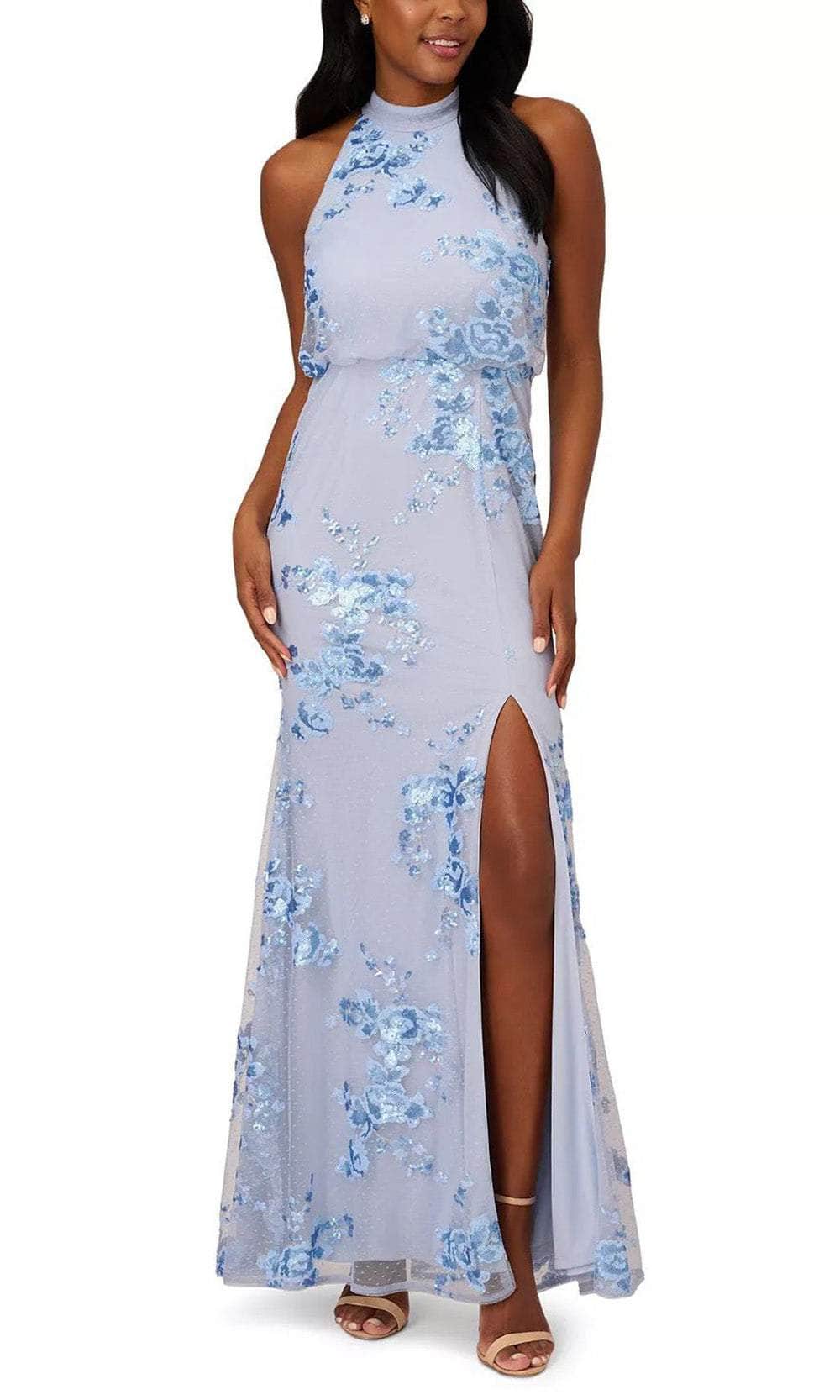 Adrianna Papell AP1E210269 - Sequined Blouson Bodice Evening Gown Adrianna Papell AP1E210269 - Sequined Blouson Bodice Evening Gown