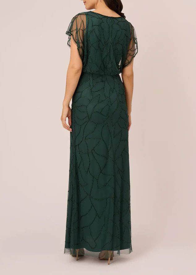 Adrianna Papell AP1E210622 P - V-Neck Blouson Bodice Evening Dress Couture Candy Adrianna Papell AP1E210622 P - V-Neck Blouson Bodice Evening Dress Couture Candy