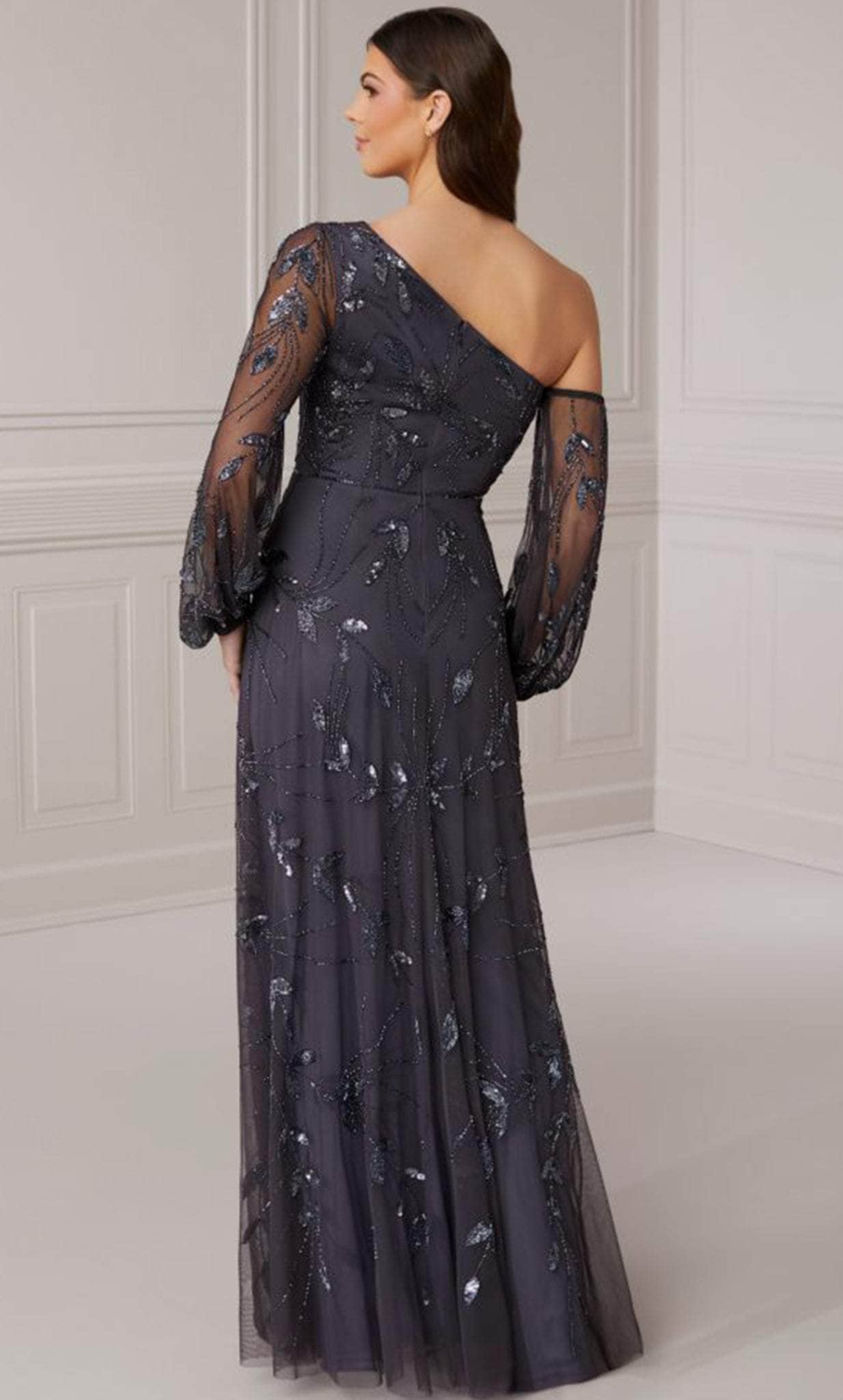 adrianna papell one shoulder lace dress Fitted One Shoulder Bridal Dress by Adrianna Papell 40403