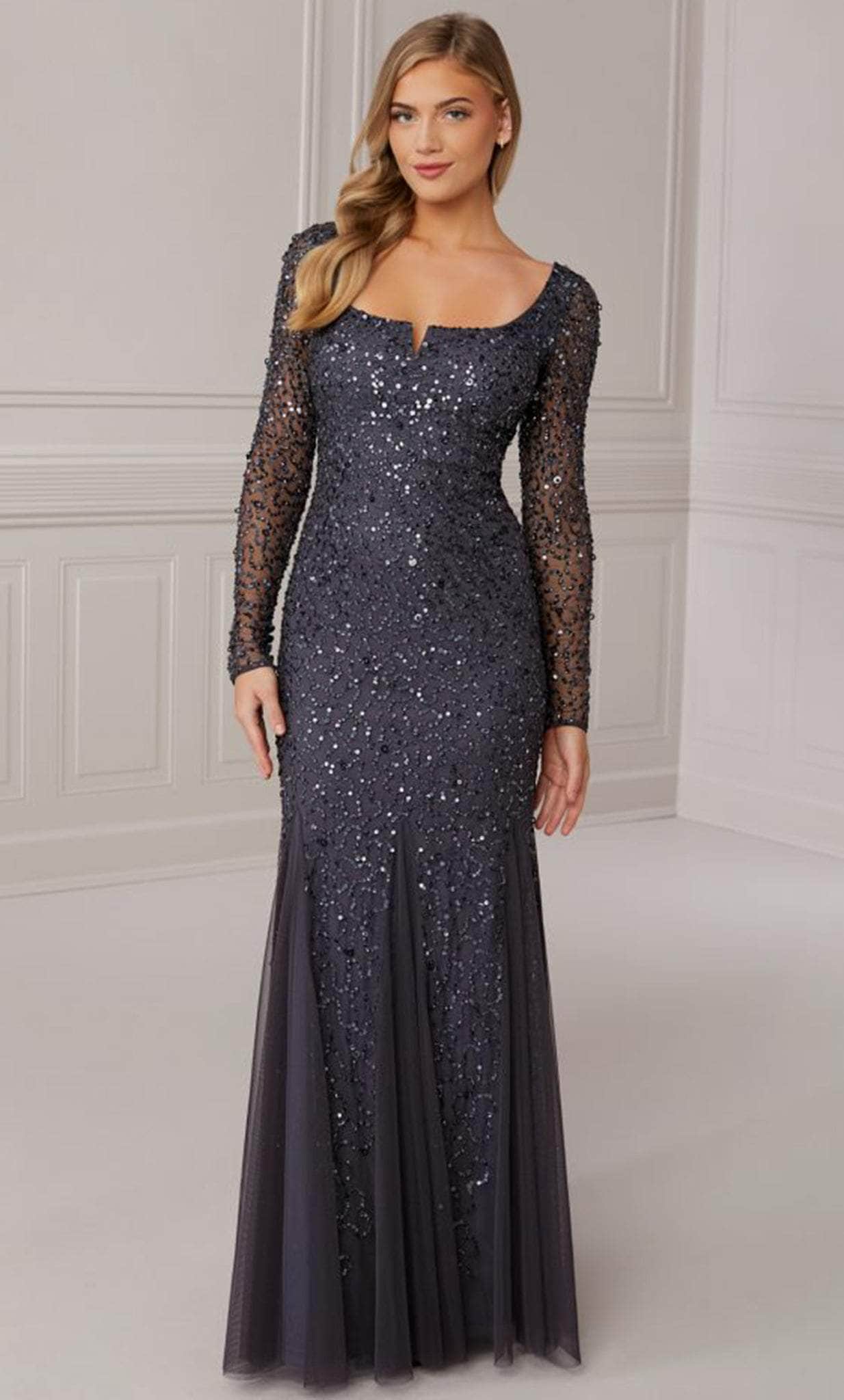 Adrianna Papell Platinum 40420 - Sequined Allover Trumpet Gown Couture Candy Adrianna Papell Platinum 40420 - Sequined Allover Trumpet Gown Couture Candy