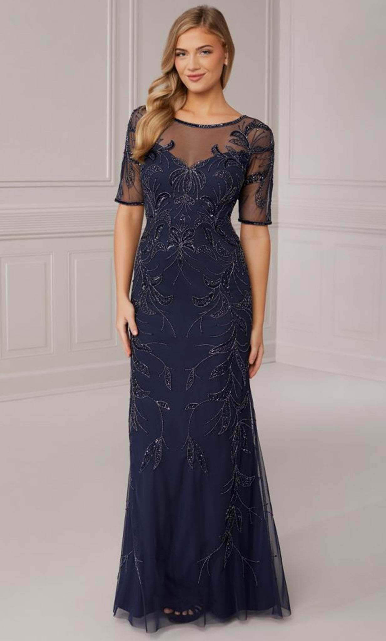 adrianna papell lace illusion sheath dress Adrianna Papell Platinum 40421