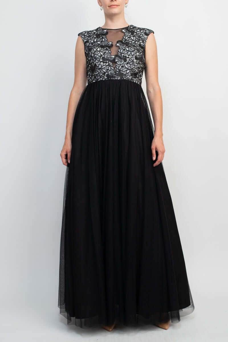 Aidan Mattox MD1E201984 - Embroidered Sleeveless Evening Gown Aidan Mattox MD1E201984 - Embroidered Sleeveless Evening Gown