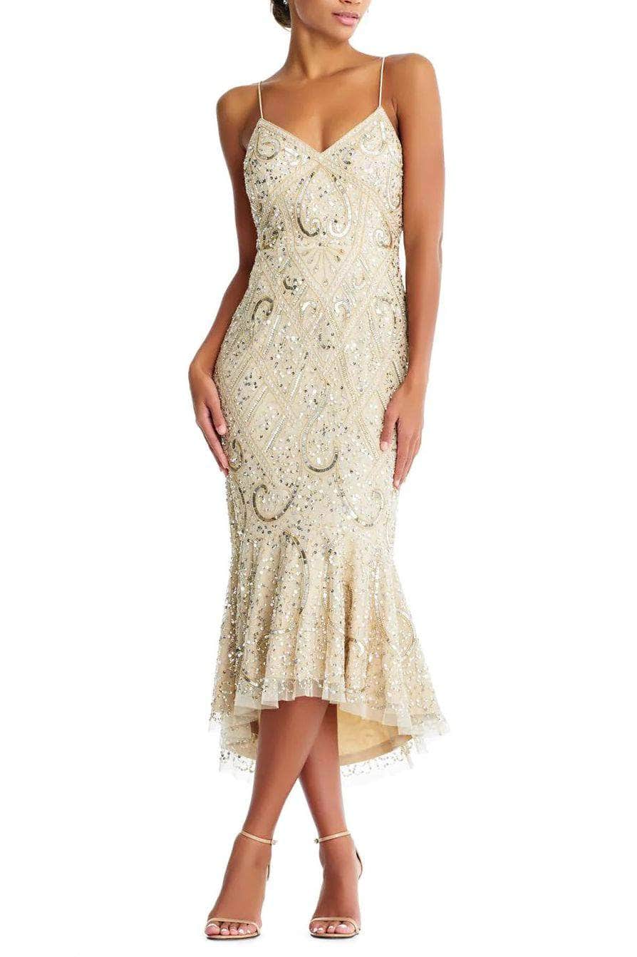 Aidan Mattox MD1E203330 - Jeweled Tea Length Evening Dress Couture Candy Aidan Mattox MD1E203330 - Jeweled Tea Length Evening Dress Couture Candy