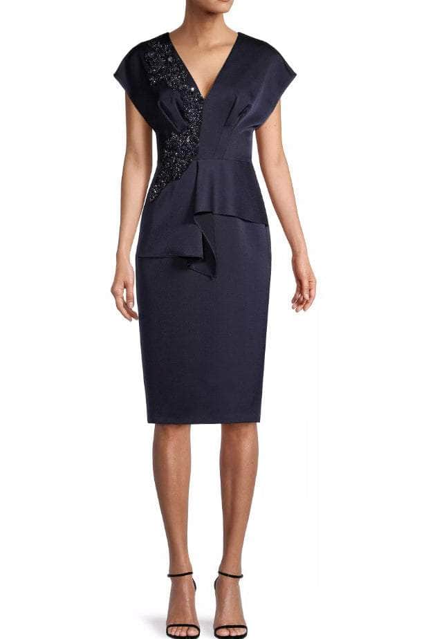 Aidan Mattox MD1E206156 - Sequin Appliqued V-Neck Formal Dress Aidan Mattox MD1E206156 - Sequin Appliqued V-Neck Formal Dress
