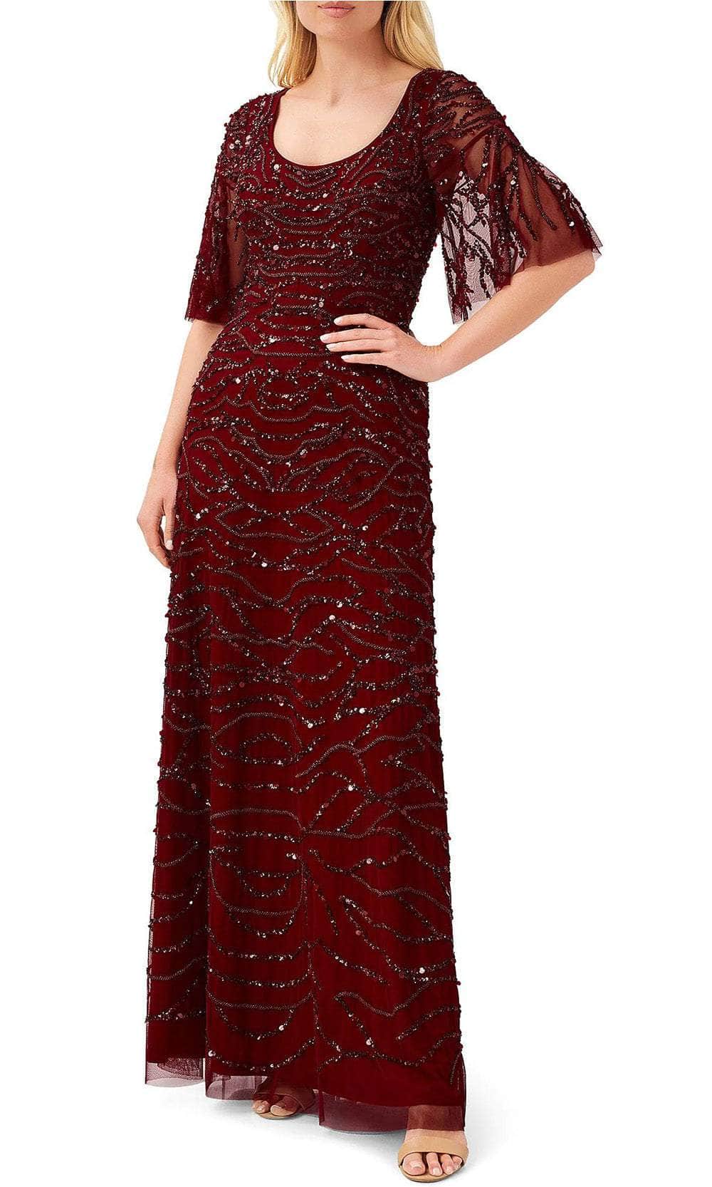 Aidan Mattox MD1E207532 - Scoop Neckline Beaded Dress Aidan Mattox MD1E207532 - Scoop Neckline Beaded Dress