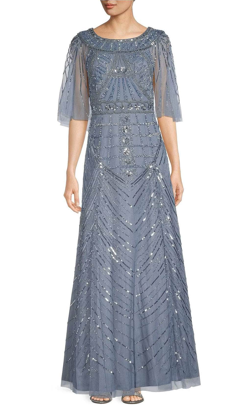 Aidan Mattox MD1E207719 - Bateau Cape Sleeve Formal Gown Aidan Mattox MD1E207719 - Bateau Cape Sleeve Formal Gown