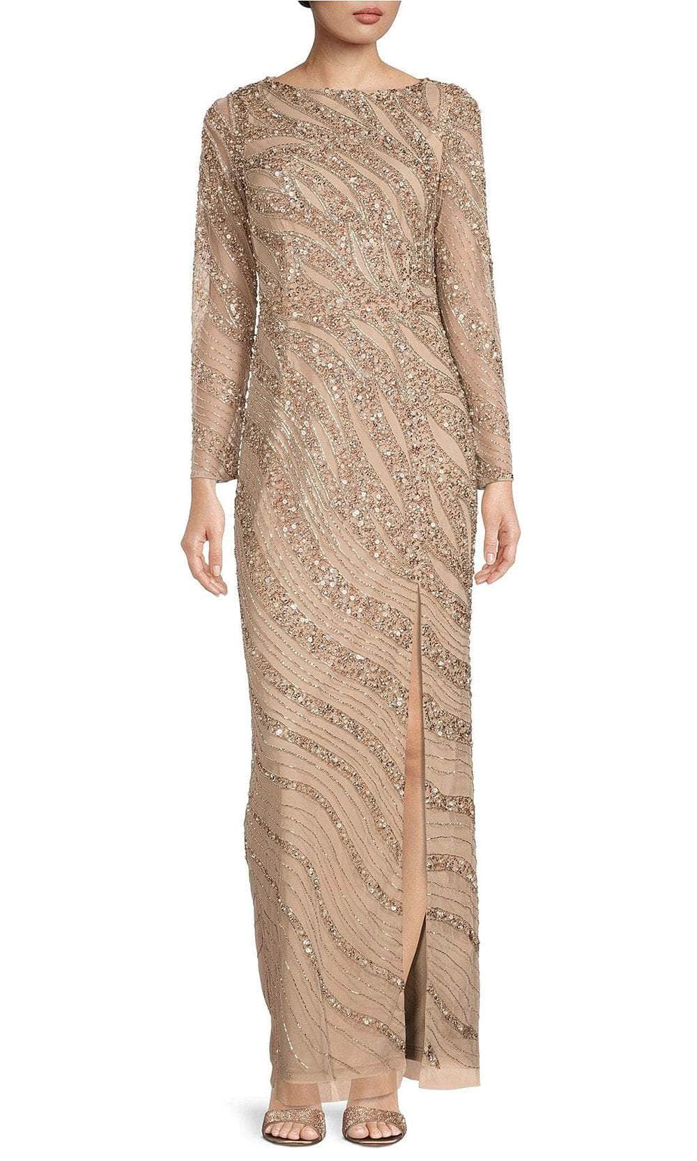 Aidan Mattox MD1E207721 - Embellished Illusion Slit Gown Aidan Mattox MD1E207721 - Embellished Illusion Slit Gown