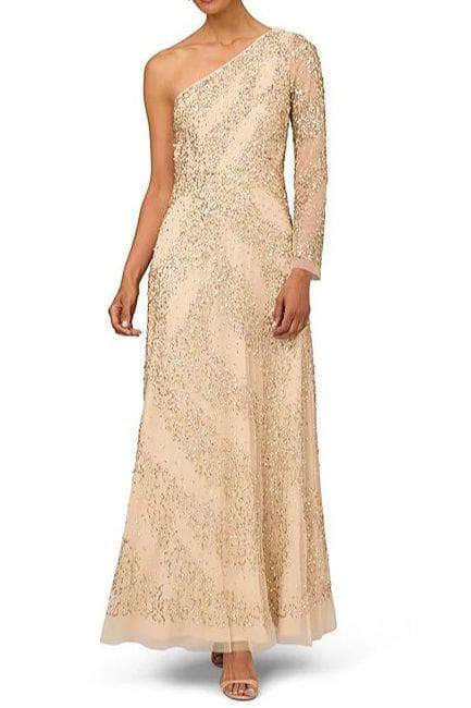 Aidan Mattox MD1E208423 - Long Sleeve Beaded Evening Dress Aidan Mattox MD1E208423 - Long Sleeve Beaded Evening Dress