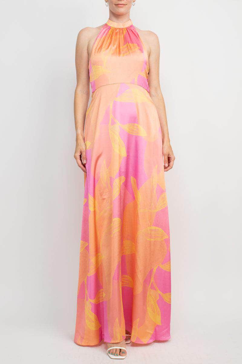 Aidan Mattox MN1E206693 - Sleeveless Halter Long Dress Aidan Mattox MN1E206693 - Sleeveless Halter Long Dress
