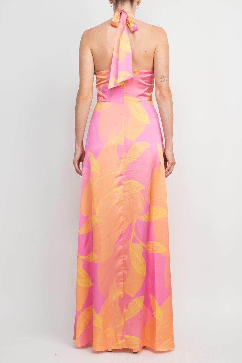 Aidan Mattox MN1E206693 - Sleeveless Halter Long Dress Aidan Mattox MN1E206693 - Sleeveless Halter Long Dress