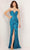 Aleta Couture 1118 - Beaded Sweetheart Prom Gown Special Occasion Dress 000 / Turquoise