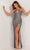 Aleta Couture 1119 - Strapless V-Neck Beaded Gown Special Occasion Dress 000 / Gunmetal