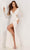 Aleta Couture 1162 - V-Neck Sequin Embellished Prom Dress Special Occasion Dress 000 / Ivory