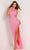 Aleta Couture 1215 - Sequined Cut-Out Slit Prom Dress Special Occasion Dress 000 / Freeze Pink