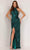 Aleta Couture 1219 - Beaded Choker Neck Evening Gown Special Occasion Dress 000 / Nebula Green
