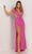 Aleta Couture 1238 - Crisscross Back Sequin Evening Gown Special Occasion Dress 000 / Raspberry