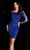 Aleta Couture 250 - Long Sleeve Cutout Cocktail Dress Cocktail Dresses 000 / Royal/Silver