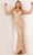 Aleta Couture 274 - V-Neck Crisscross Back Evening Dress Evening Dresses 00 / Light Champagne