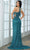 Aleta Couture 662 -Deep V-Neck Embellished Prom Gown Prom Dresses 14 / Black/Black